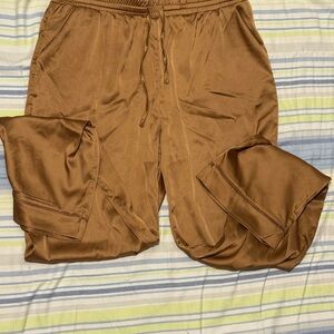 Brown Satin sleep pants